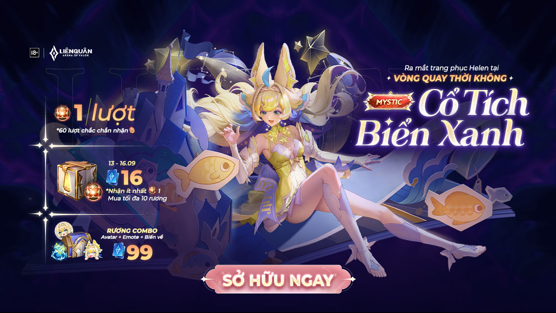 Liên Quân Mobile: Ra mắt Helen Cổ tích biển xanh