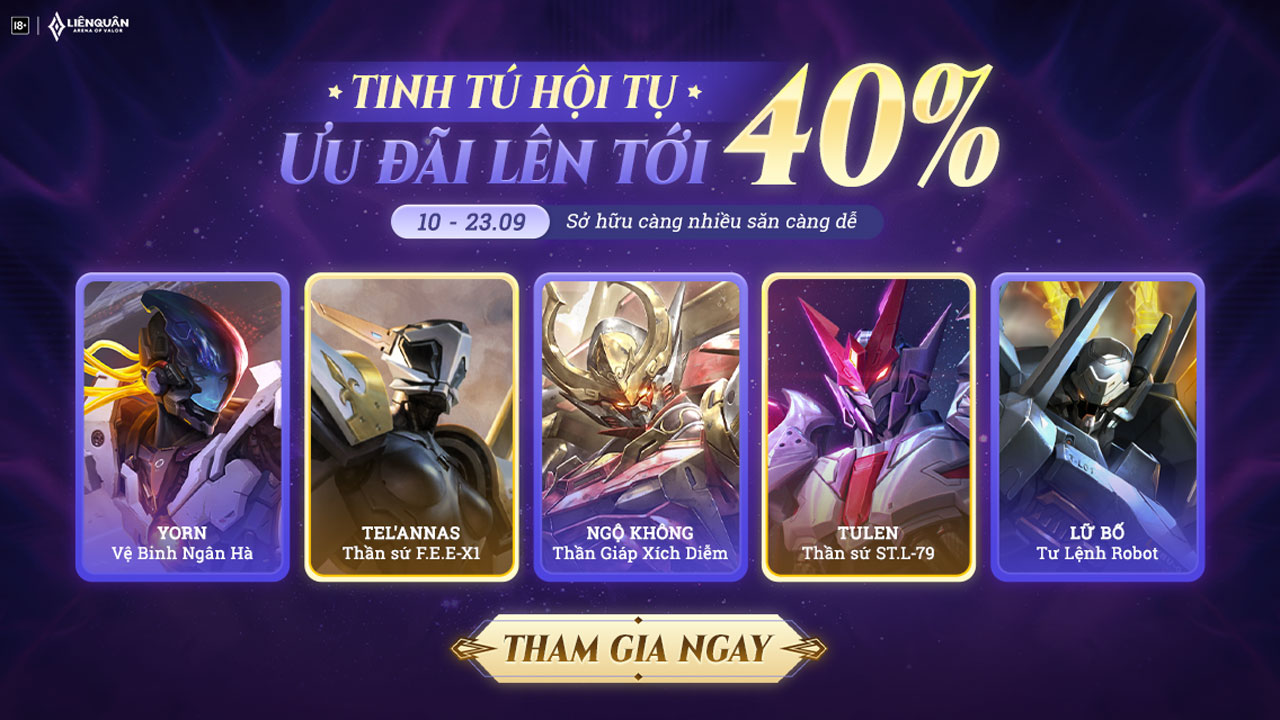 Liên Quân Mobile: Sự kiện Tinh tú hội tụ Liên Quân Mobile: Sự kiện Tinh tú hội tụ