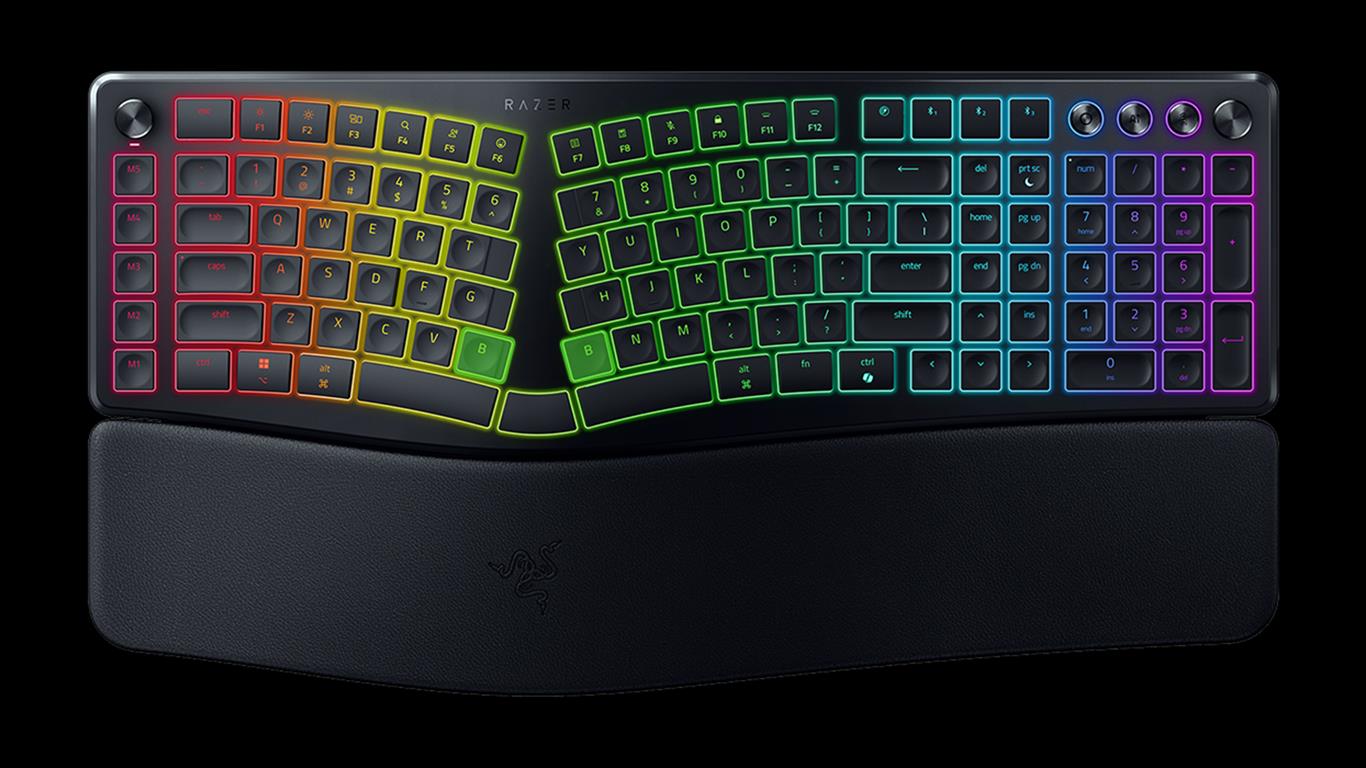 Razer Pro Type Ergo ra mắt tại Việt Nam: Bàn phím công thái học, tích hợp AI và Command Dial, pin tới 3 tháng