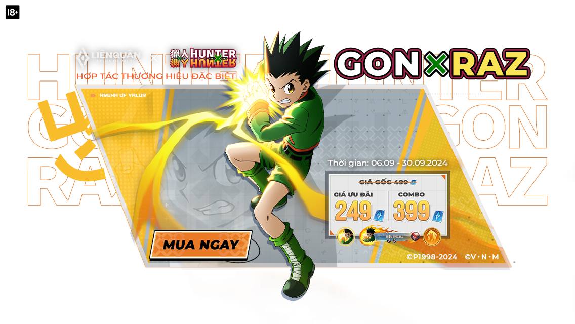 Tổng hợp chuỗi Sự kiện Hợp tác thương hiệu: Liên Quân x HUNTERxHUNTER Tổng hợp chuỗi Sự kiện Hợp tác thương hiệu: Liên Quân x HUNTERxHUNTER